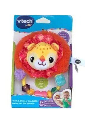 NIB VTech Touch & Discovery Lion Rattle - Plush Musical Baby (No battery needed)